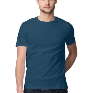 Navy Blue Half Sleeve Round Neck T-Shirt