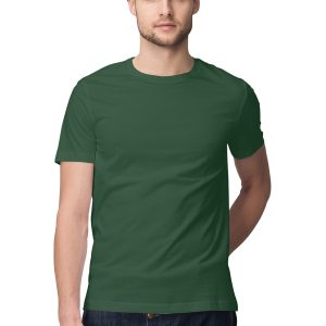 Olive Green Half Sleeve Round Neck T-Shirt