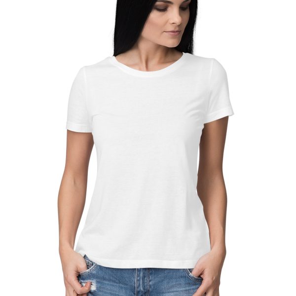 Women's Half Sleeve Round Neck T-Shirt White