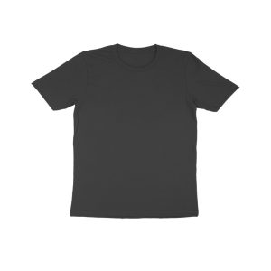 Kids Plain Black Half Sleeve Round Neck T-Shirt