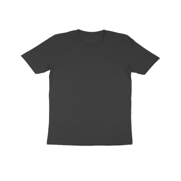 Kids Plain Black Half Sleeve Round Neck T-Shirt